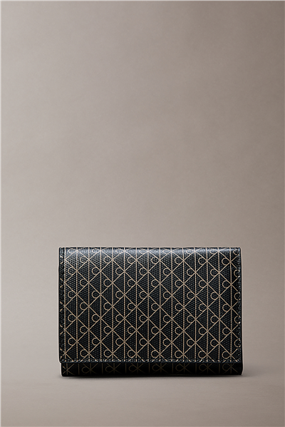 Calvin Klein Emblem Aop Trifold W/ Zip Pocket Kadın Kartlık