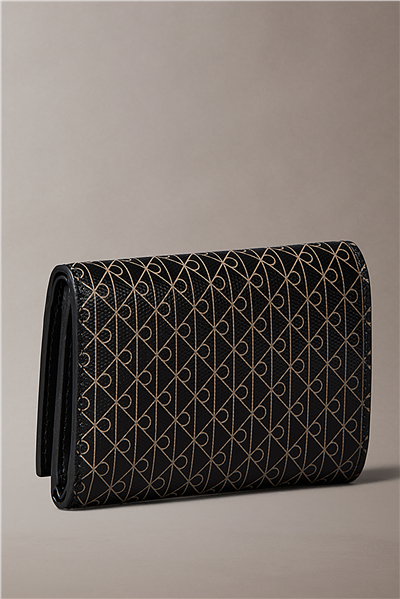 Calvin Klein Emblem Aop Trifold W/ Zip Pocket Kadın Kartlık