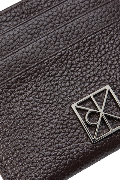 Calvin Klein Emblem Hw Pebble Cardholder Kadın Kartlık Kahverengi