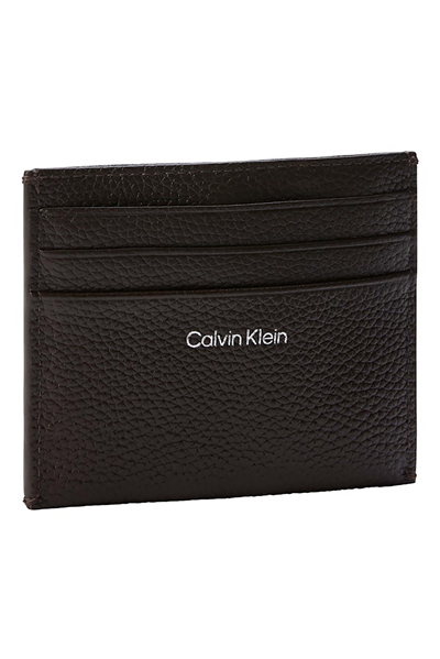 Calvin Klein Emblem Hw Pebble Cardholder Kadın Kartlık Kahverengi