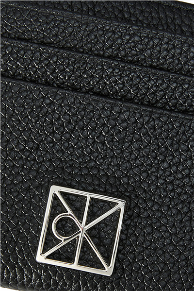 Calvin Klein Emblem Hw Pebble Cardholder Kadın Kartlık Siyah