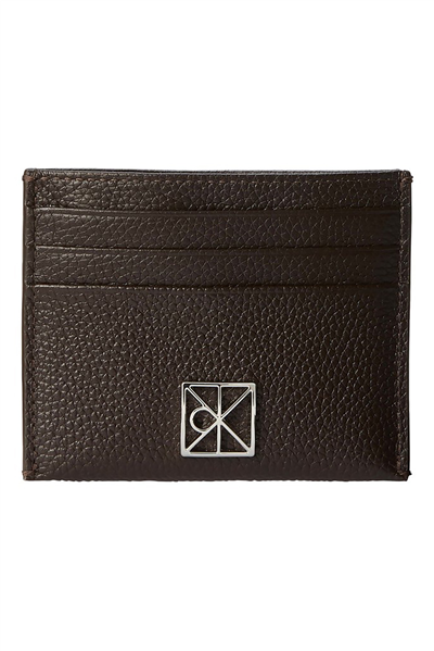 Calvin Klein Emblem Hw Pebble Cardholder Kadın Kartlık Kahverengi