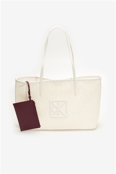 Calvin Klein Emblem Mesh Tote Kadın Omuz Çantası