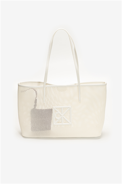 Calvin Klein Emblem Mesh Tote Kadın Omuz Çantası