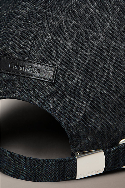 Calvin Klein Emblem Print W Leather Patch Cap Erkek Baseball Şapka