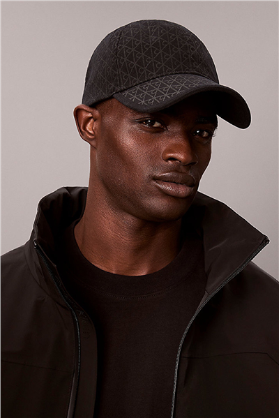 Calvin Klein Emblem Print W Leather Patch Cap Erkek Baseball Şapka