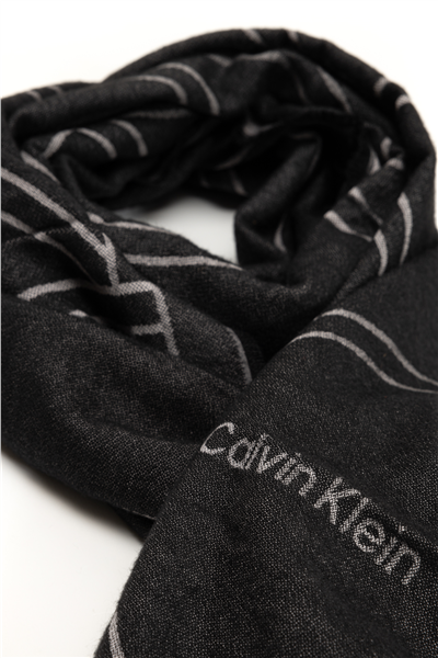 Calvin Klein Emblem Repeat LW Shawl W Fringes Kadın Şal