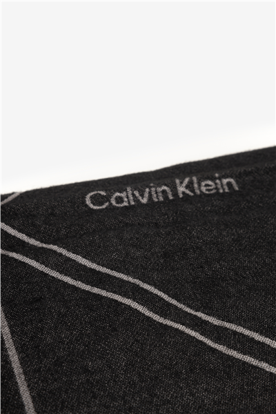 Calvin Klein Emblem Repeat LW Shawl W Fringes Kadın Şal