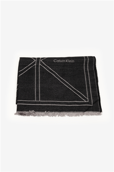 Calvin Klein Emblem Repeat LW Shawl W Fringes Kadın Şal