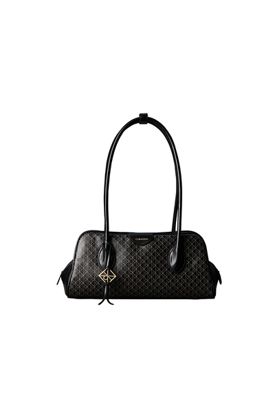Calvin Klein Emblem Trio Aop Shoulder Bag Kadın Omuz Çantası Siyah