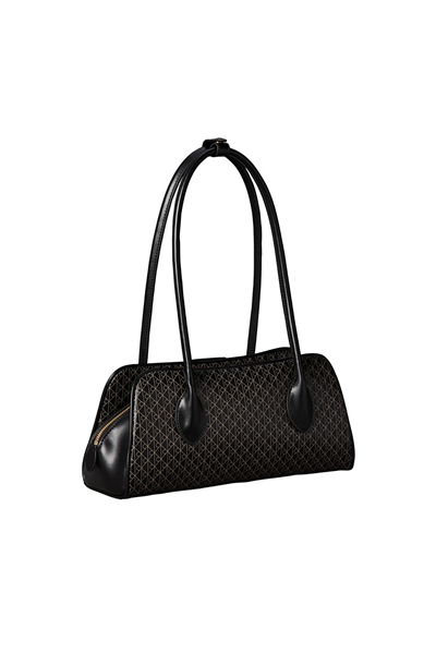 Calvin Klein Emblem Trio Aop Shoulder Bag Kadın Omuz Çantası Siyah