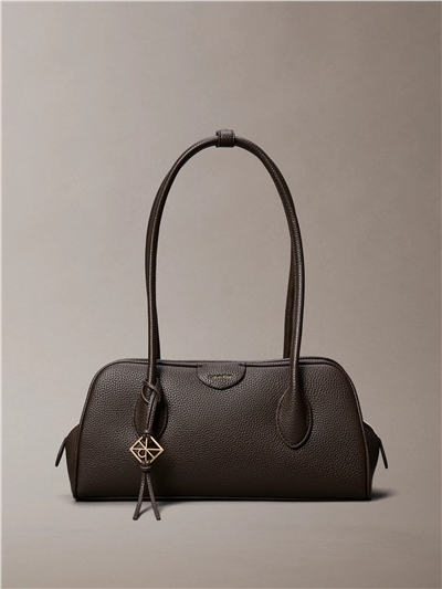 Calvin Klein Emblem Trio Pebble Shoulder Bag Kadın Omuz Çantası Kahverengi