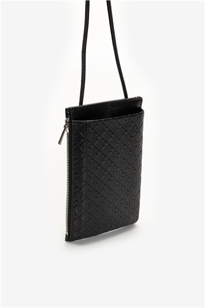 Calvin Klein Embossed Emblem Phone Crossbody Erkek Reporter Çanta