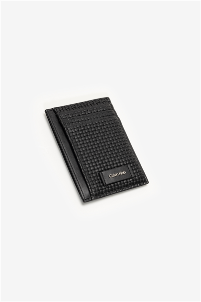 Calvin Klein Embossed Woven N/S Card Case Erkek Kartlık