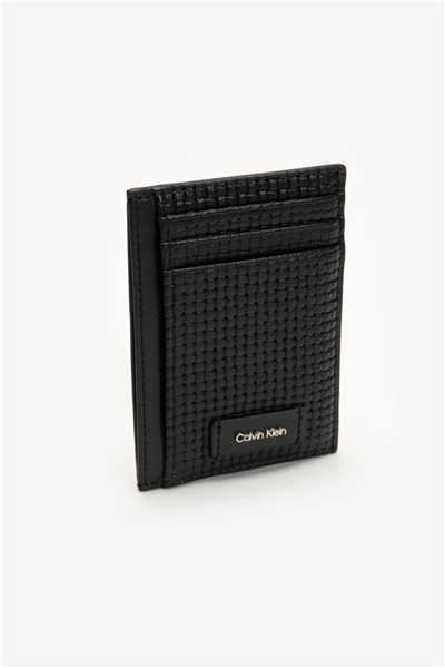 Calvin Klein Embossed Woven N/S Card Case Erkek Kartlık