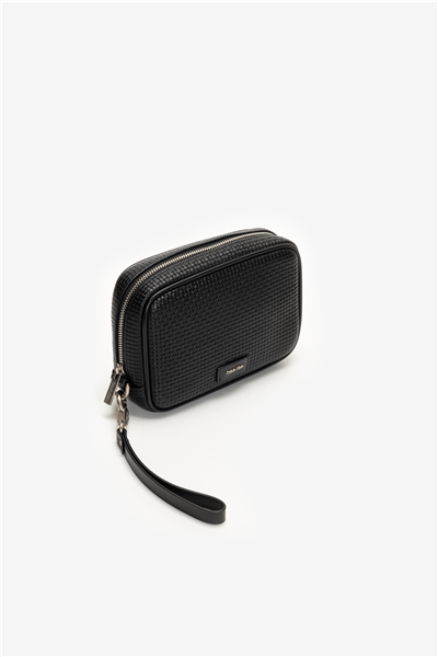 Calvin Klein Embossed Woven Zip Pouch Erkek Cüzdan