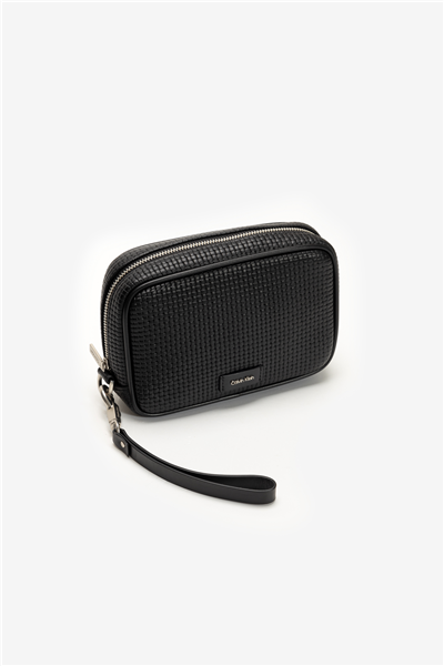 Calvin Klein Embossed Woven Zip Pouch Erkek Cüzdan