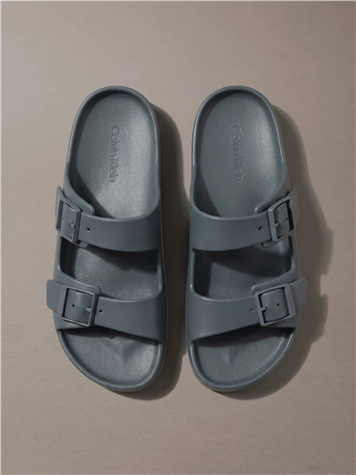 Calvin Klein Ergon Eva Double Bar Erkek Sandalet Gri
