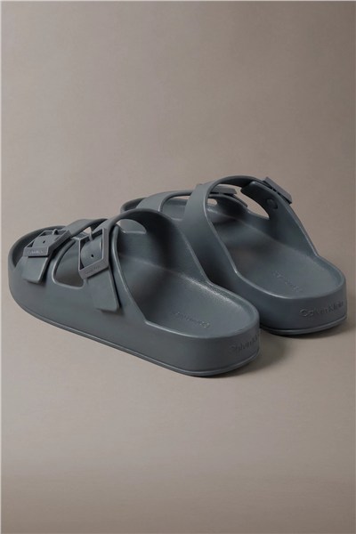 Calvin Klein Ergon Eva Double Bar Erkek Sandalet Gri