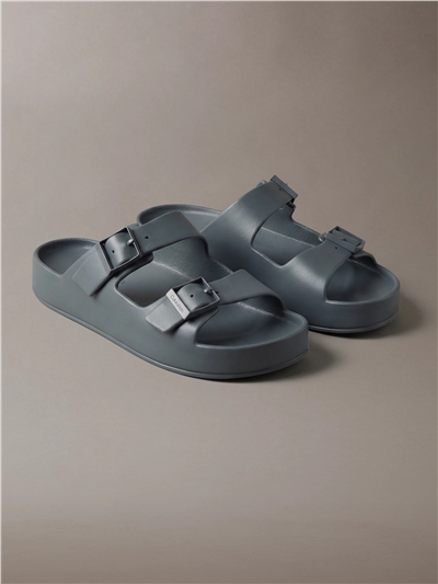 Calvin Klein Ergon Eva Double Bar Erkek Sandalet Gri