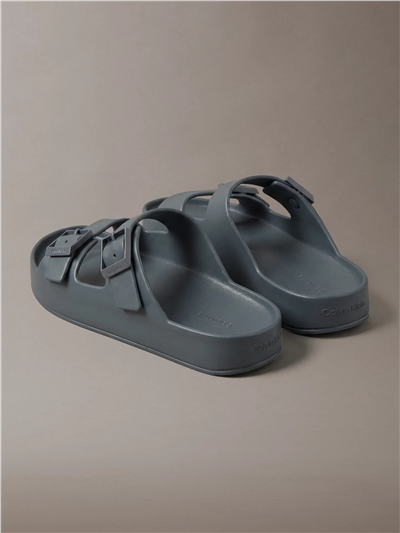 Calvin Klein Ergon Eva Double Bar Erkek Sandalet Gri