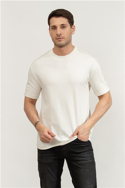 Calvin Klein Erkek Bisiklet Yaka T-Shirt Beyaz