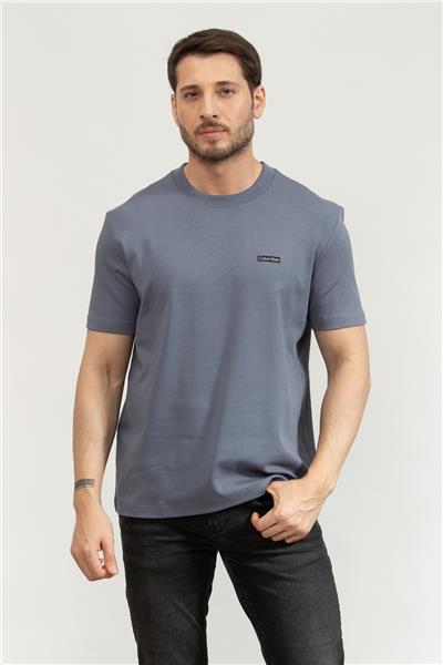 Calvin Klein Erkek Bisiklet Yaka T-Shirt Gri