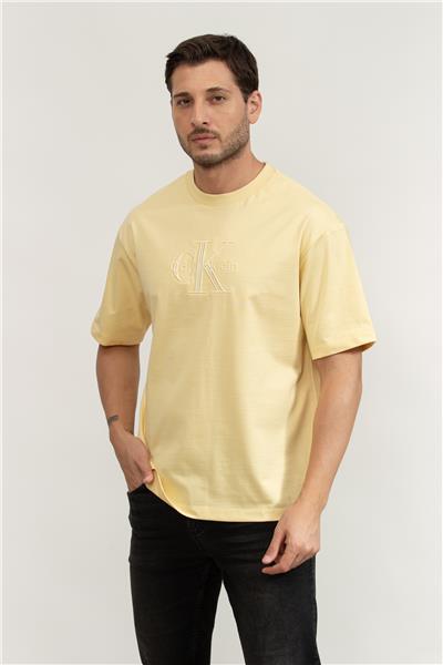 Calvin Klein Ss Hi Low Emb 16S Jersey Cn Tee Erkek Bisiklet Yaka T-Shirt