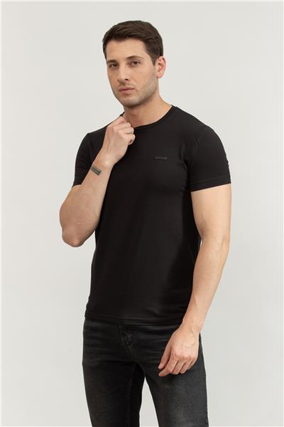 Calvin Klein Erkek Bisiklet Yaka T-Shirt Siyah