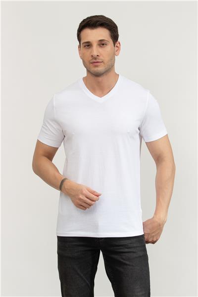 Calvin Klein Erkek Bisiklet Yaka T-Shirt Beyaz