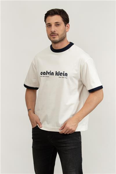 Calvin Klein Erkek Bisiklet Yaka T-Shirt