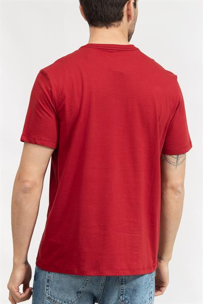 Calvin Klein Erkek Bisiklet Yaka T-Shirt Kırmızı