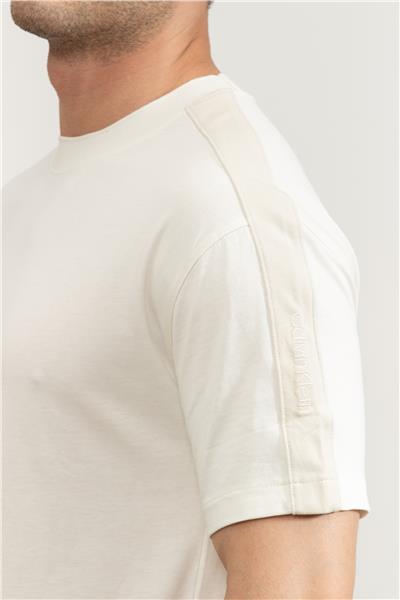 Calvin Klein Erkek Bisiklet Yaka T-Shirt Beyaz