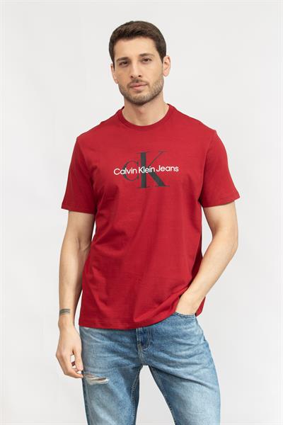 Calvin Klein Erkek Bisiklet Yaka T-Shirt Kırmızı