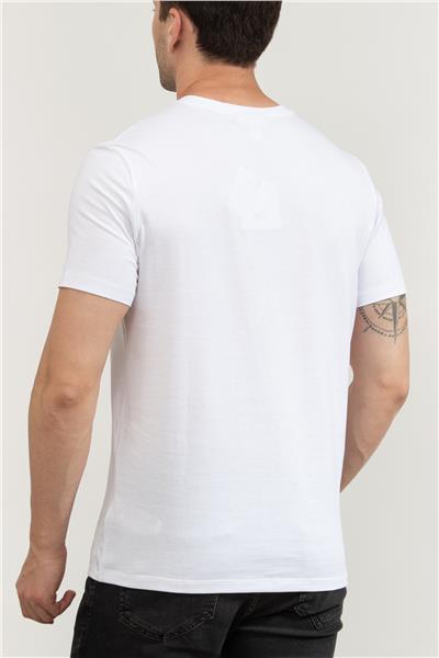 Calvin Klein Erkek Bisiklet Yaka T-Shirt Beyaz