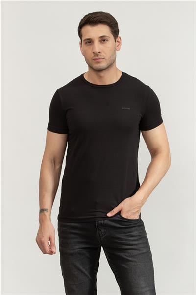 Calvin Klein Erkek Bisiklet Yaka T-Shirt Siyah