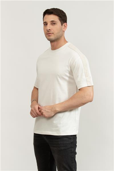 Calvin Klein Erkek Bisiklet Yaka T-Shirt Beyaz