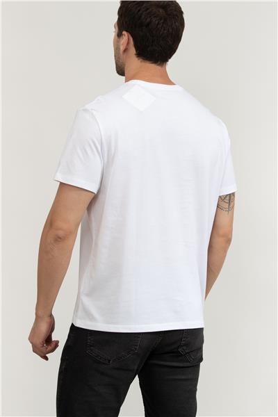 Calvin Klein Erkek Bisiklet Yaka T-Shirt Beyaz