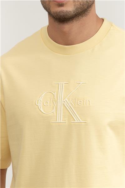Calvin Klein Ss Hi Low Emb 16S Jersey Cn Tee Erkek Bisiklet Yaka T-Shirt