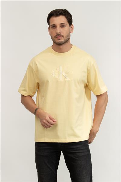 Calvin Klein Ss Hi Low Emb 16S Jersey Cn Tee Erkek Bisiklet Yaka T-Shirt