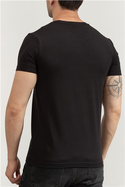 Calvin Klein Erkek Bisiklet Yaka T-Shirt Siyah