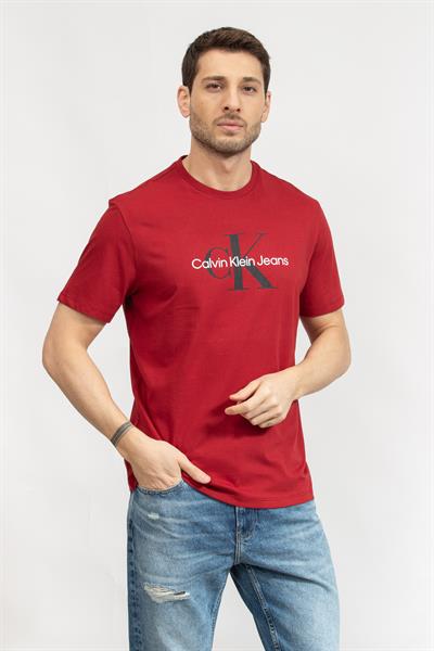 Calvin Klein Erkek Bisiklet Yaka T-Shirt Kırmızı
