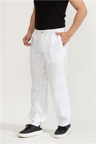 Calvin Klein Erkek Pantolon Beyaz