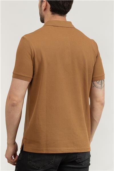 Calvin Klein Erkek Polo Yaka T-Shirt Kahverengi