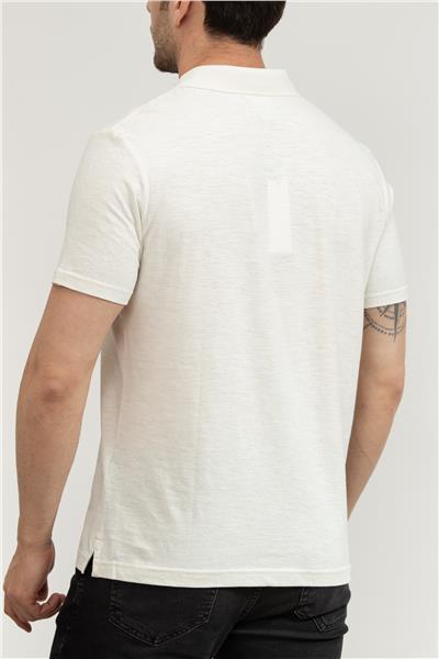 Calvin Klein Erkek Polo Yaka T-Shirt Beyaz