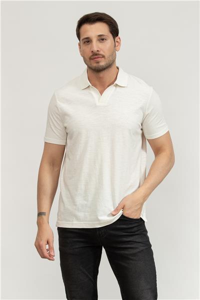 Calvin Klein Erkek Polo Yaka T-Shirt Beyaz