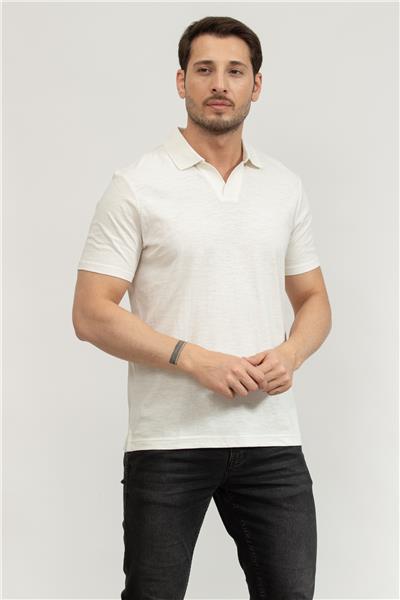 Calvin Klein Erkek Polo Yaka T-Shirt Beyaz