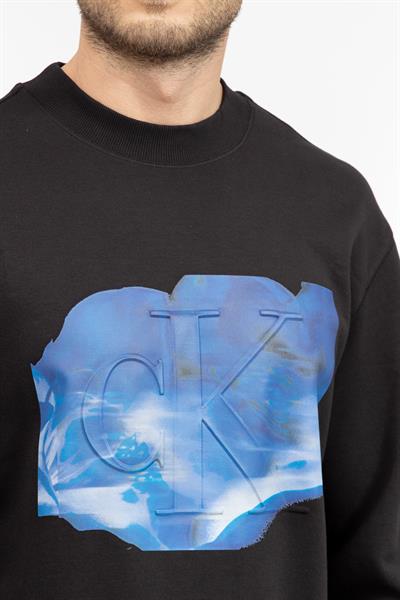Calvin Klein Erkek Sweatshirt Siyah