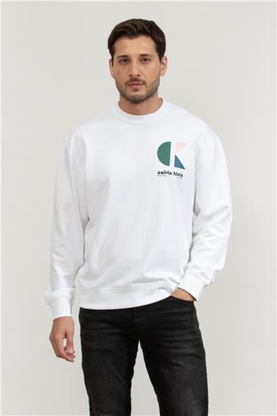 Calvin Klein Erkek Bisiklet Yaka Sweatshirt