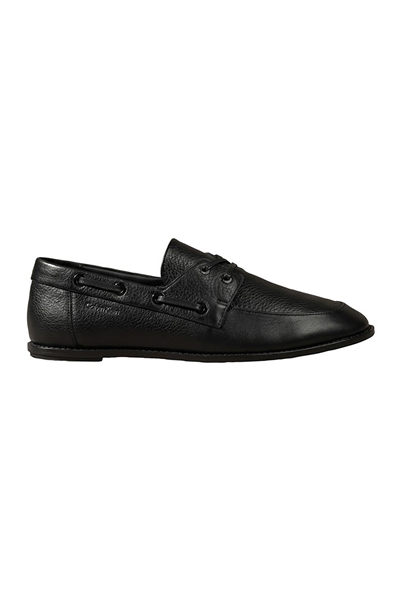 Calvin Klein Ess Boatshoe Lth Kadın Makosen Ayakkabı Siyah